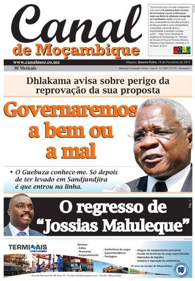 Moçambique Para Todos Canal De Moçambique De 18022015