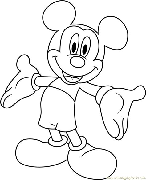 These sheets allow them to spend some quality time with their favorite characters, travelling to an unknown land to solve some mystery or fight some sinister creature. Mickey Mouse Smiling Coloring Page - Free Mickey Mouse ...