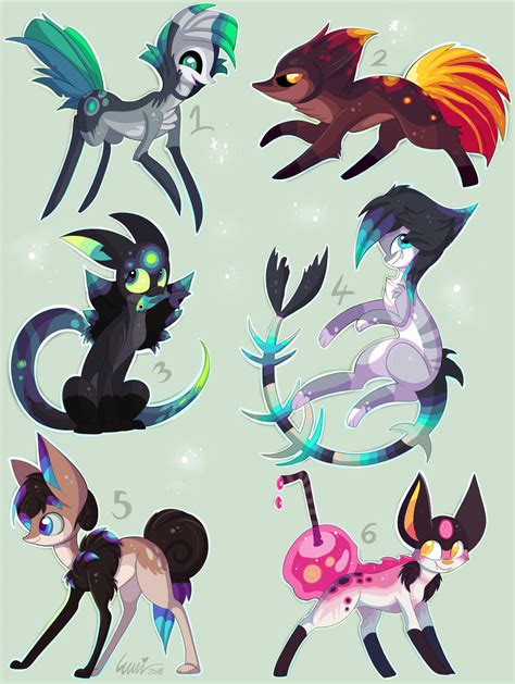 6 Free Adoptables Closed By Roxalew On Deviantart