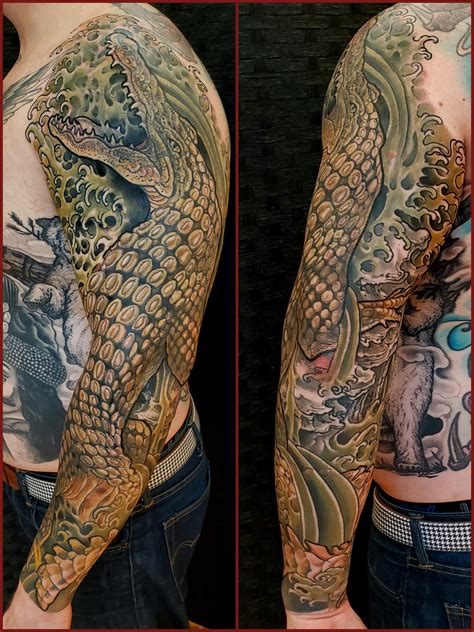 Alligator Sleeve By Me Jeff Croci Of 7th Son Tattoo In San Francisco