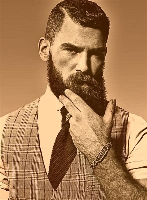 Attractive Bearded Men Wearing Suits Photo