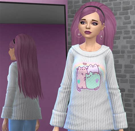 Pusheen Sweaters For Sims 4 Violablu ♥ Pixels And Music ♥
