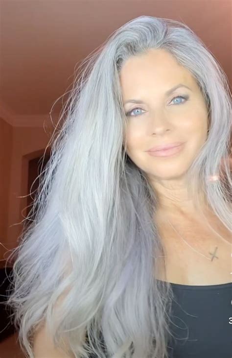 Long Silver Hair Silver White Hair Long Gray Hair Long Hair Girl