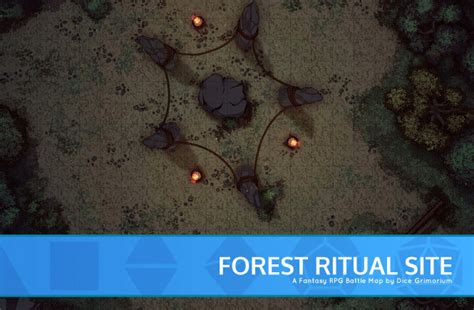 Forest Ritual Site Dandd Map For Roll20 And Tabletop — Dice Grimorium