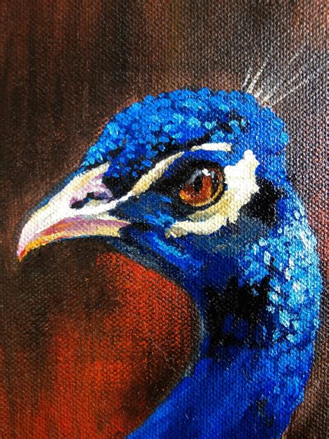 Peacock Original Oil Painting Etsy