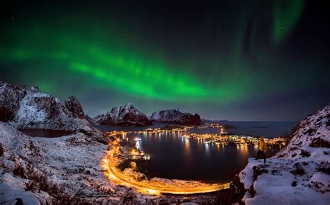 Northern Lights Over Reine Norway Stock Photo Download Image Now Istock