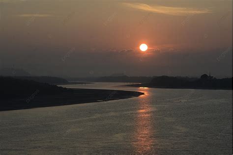 A River By Sunrise Near The City Of Myeik In The South In Myanmar In