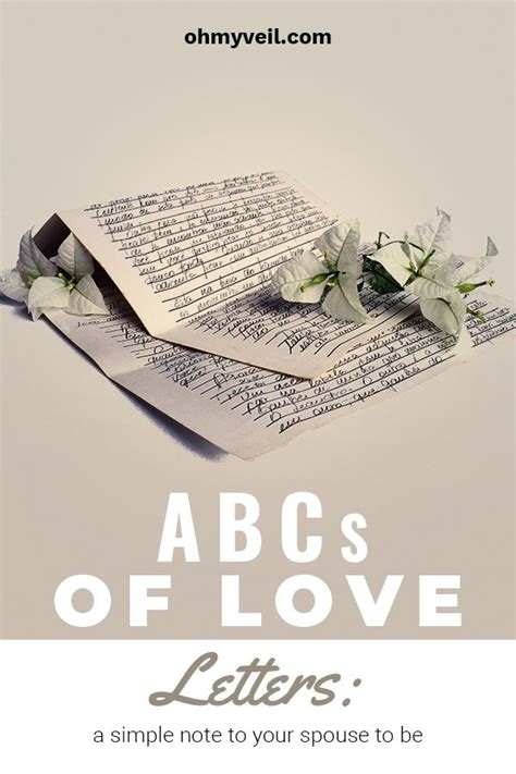 Abcs Of Love Letters A Simple Note To Your Spouse To Be Oh My Veil