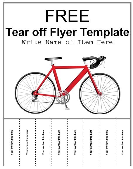 8 Free Sample Tear Off Flyer Templates Printable Samples