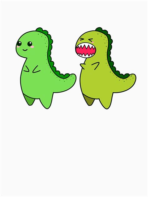 Dinosaur, dino, kawaii dino, adorable dino, cute animal, adorable animal, kawaii animal, green, kawaii, dinosaurus, dinosaur, kids, dino lover, jurassic park. "kawaii cute dino t-rex tyrannosaurus rex dinosaur" T ...