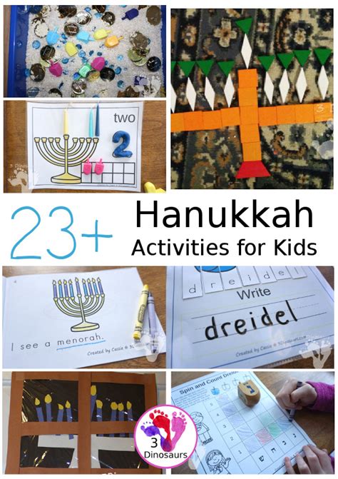 23 Hanukkah Activities And Printables 3 Dinosaurs