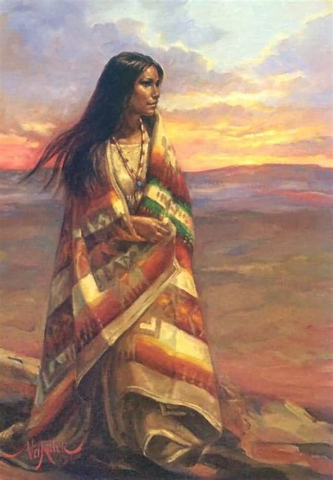 Native American Woman Painting Beautiful