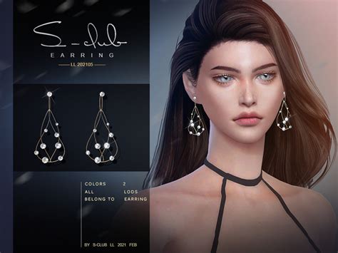 The Sims Resource S Club Ts4 Ll Earrings 2021025