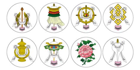 Eight Auspicious Symbols Of Tibetan Buddhism