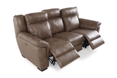 Boulevard Leather Power Reclining Sofa Mathis Brothers Furniture