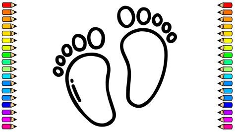 How To Draw Baby Feet Drawing Baby Feet Step By Step Drawings For