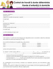 Le contrat de travail de garde partagée (contrat de travail de garde à domicile) doit obligatoirement être écrit et respecter certaines dispositions. Le service baby-sitting - Maison de la Jeunesse de Saint-Renan