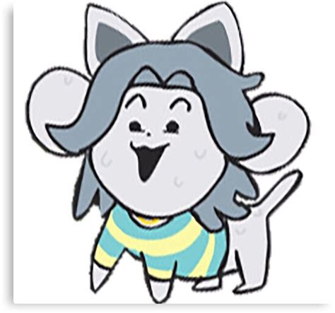 Temmie Canvas Print By Noorool Redbubble