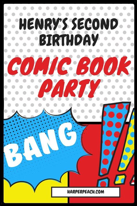 Comic Book Themed Second Birthday Party Inspiration Overload Comic