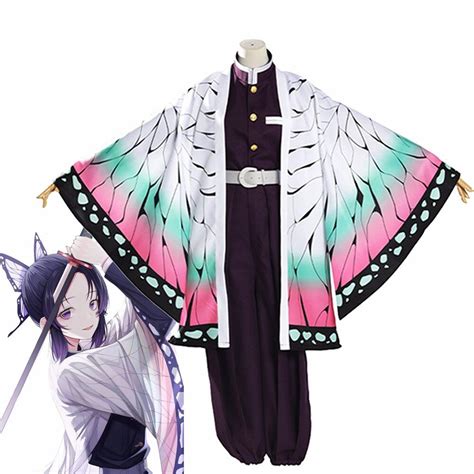 Kochou Shinobu Kimono Suit Uniform Cosplay Costume Demon Slayer Stuff