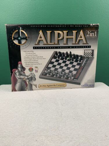 Excalibur Alpha 2in1 Electronic Chess And Checkers Board Complete New In