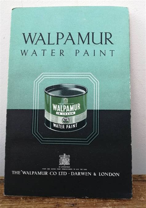 Rare Vintage Original Paint Colour Chart By Walpamur 1951 Etsy Australia