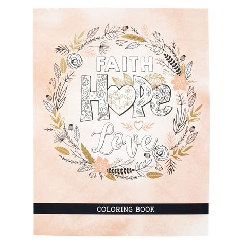 Colouring Book Faith Hope Love Adult Colouring Books