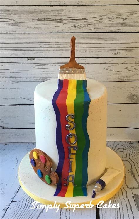 Artist Themed Cake Decorated Cake By Simply Superb Cakesdecor
