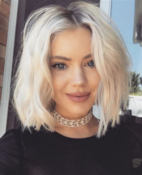 Bob hairstyles are classic, versatile, and will never go out of style. Platinum blonde bob by Laura Jade | Messy bob hairstyles ...