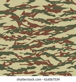 Russian Tiger Stripe Camouflage Seamless Patterns Vector De Stock