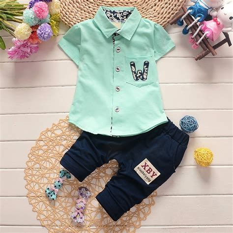 2pcs Baby Boys Clothing Set Infant Summer Clothes For Boy Child Cotton