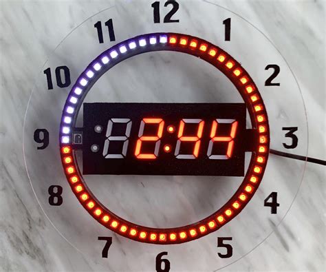 7 Segment Neopixel Clock With Countdown Timer 8 Steps With Pictures