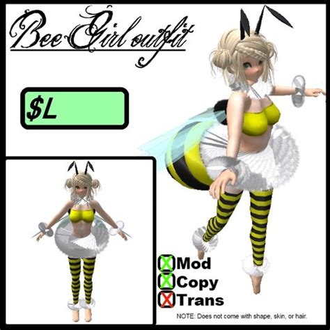 Second Life Marketplace Bee Girl Outfit 90 Off