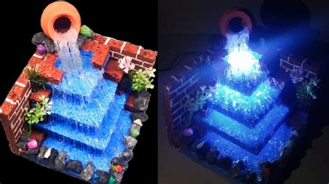 How To Make Waterfall Showpiece For Home Decoration From Hot Glue Gun