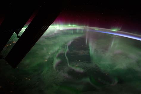 Cruising Past A Spectacular Aurora Borealis On The International Space