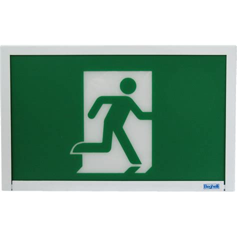 Beghelli Running Man Exit Sign Led Hardwired 12 L X 7 12 W