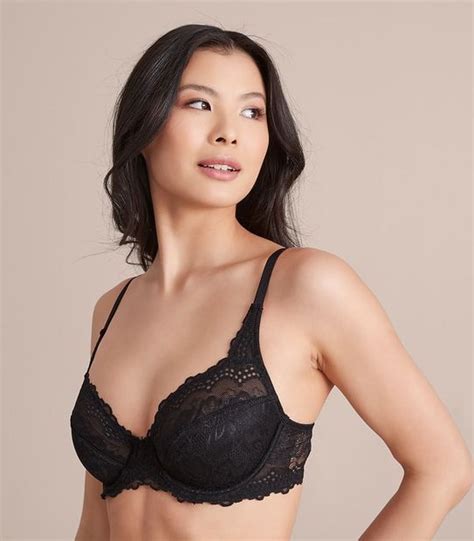 Lace Soft Cup Underwire Bra Black Target Australia