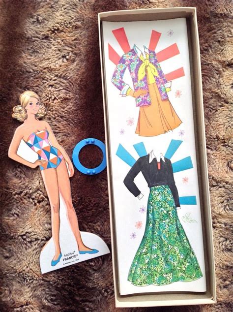 Malibu Francie Paper Doll Box Set Whitman 1976 Uncut Mattel Friend