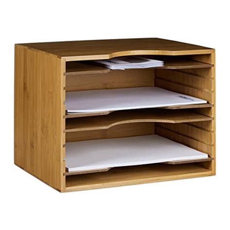 Zur ablage von ordnern oder dokumenten während des hygieneprozesses. Relaxdays Briefablage aus Bambus HBT: ca. 26,5 x 33,5 x 24 ...