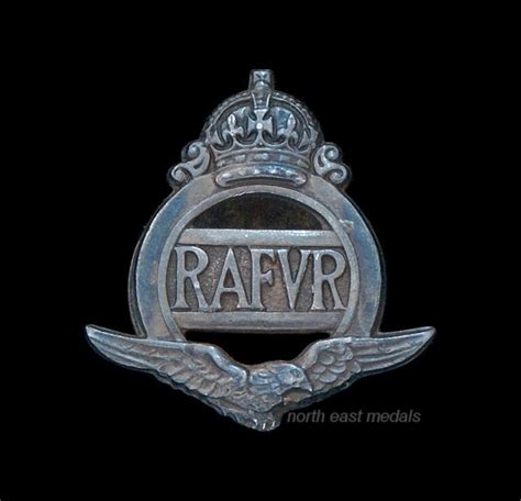 Ww2 Rafvr Royal Air Force Volunteer Reserve Silver Lapel Badge