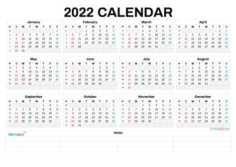 Check spelling or type a new query. Printable 2022 Calendar by Year - 6 Templates - Free ...