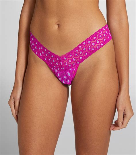 Hanky Panky Leopard Low Rise Lace Thong Harrods Eg