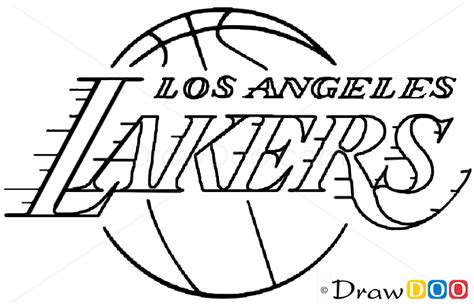 How To Draw Los Angeles Lakers Logo At How To Draw Images And Photos