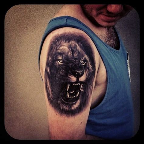 tattoo shop grey realistic lion tattoo realistic lion wa ...