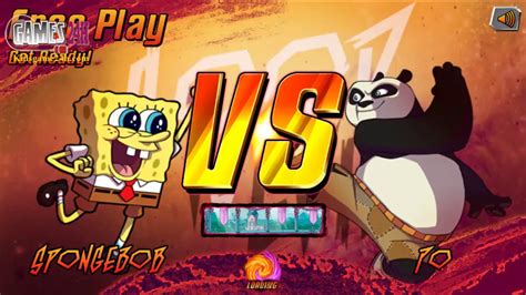 Spongebob Vs Po Kungfu Panda Video Game For Kids Youtube