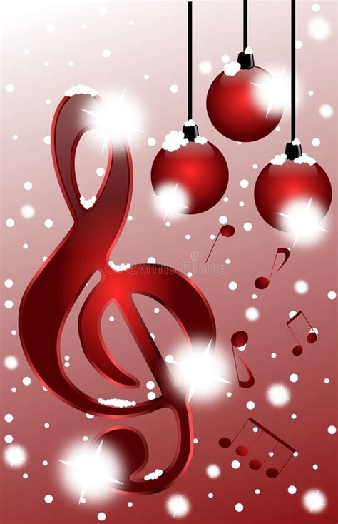 Weihnachten In Der Musik Stock Abbildung Illustration Von Blätter