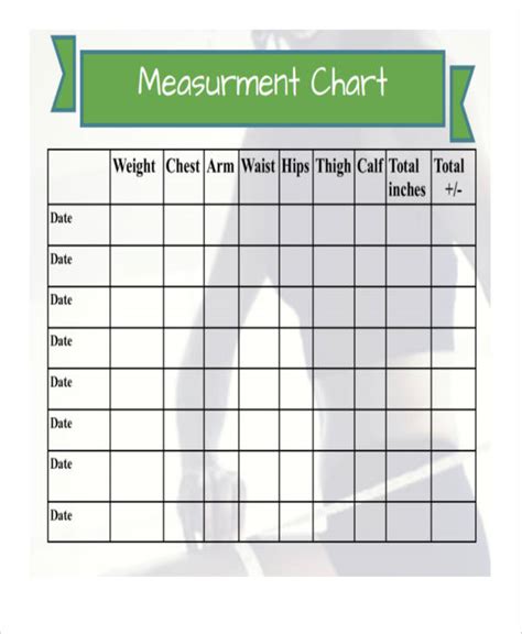 Free Size Chart Template Free Printable Templates