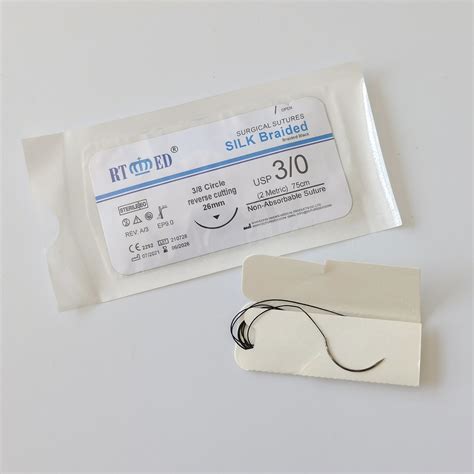 Non Absorbable Braided Silk Suture With Needle Silk Braided China