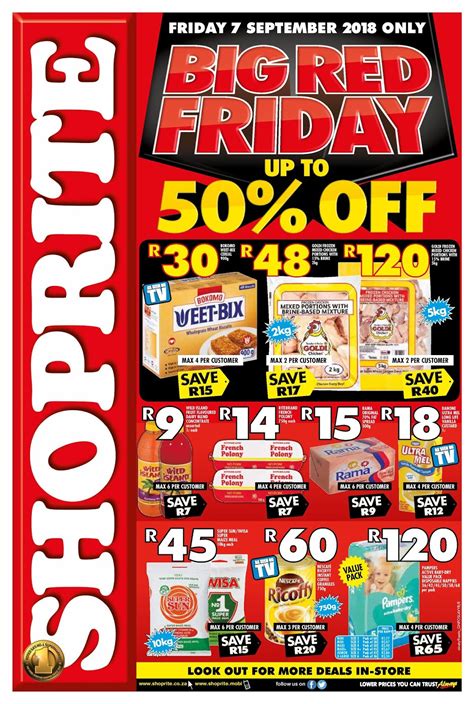 They moves things around too much, their produce is. #BigRedFriday: Gauteng Shoprite Big Red Friday Is Back 50% ...