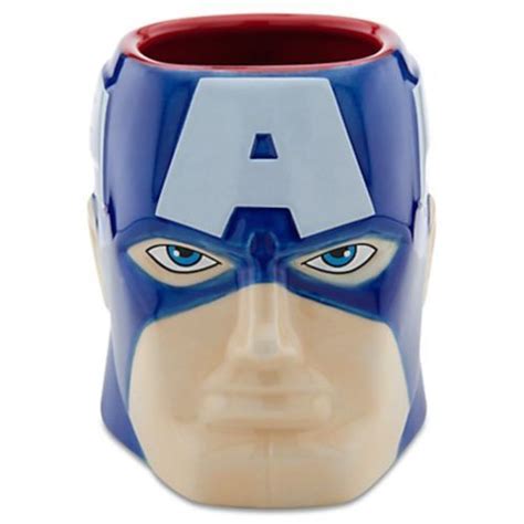 new disney store sculptured captain america ceramic coffee mug cup marvel rare ebay